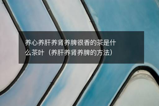 养心养肝养肾养脾很香的茶是什么茶叶（养肝养肾养脾的方法）