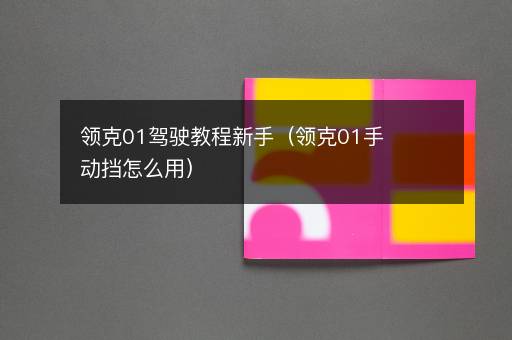 领克01驾驶教程新手（领克01手动挡怎么用）