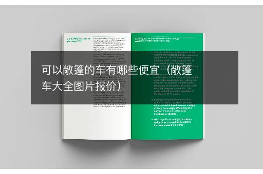 可以敞篷的车有哪些便宜（敞篷车大全图片报价）