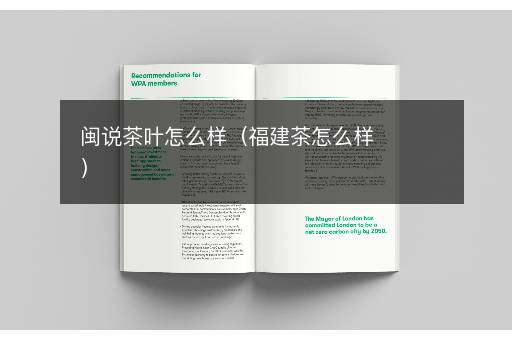 闽说茶叶怎么样（福建茶怎么样）